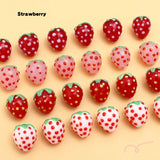 Glass Strawberry Fruit Beads for DIY Jewelry Making