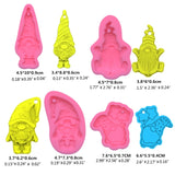 Gnome Keychain Resin Mold Lucky Gnome Santa Pendant Silicone Casting Craft Tools