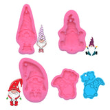 Gnome Keychain Resin Mold Lucky Gnome Santa Pendant Silicone Casting Craft Tools
