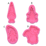 Gnome Keychain Resin Mold Lucky Gnome Santa Pendant Silicone Casting Craft Tools