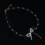 Pearl Beads Necklace Chain with Lobster Clasp Elegant Fashion Jewelry