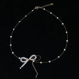 Pearl Beads Necklace Chain with Lobster Clasp Elegant Fashion Jewelry