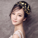 Leaf Hairpin Wedding Tiara Headpiece Bridal Hair Clip Head Jewelry
