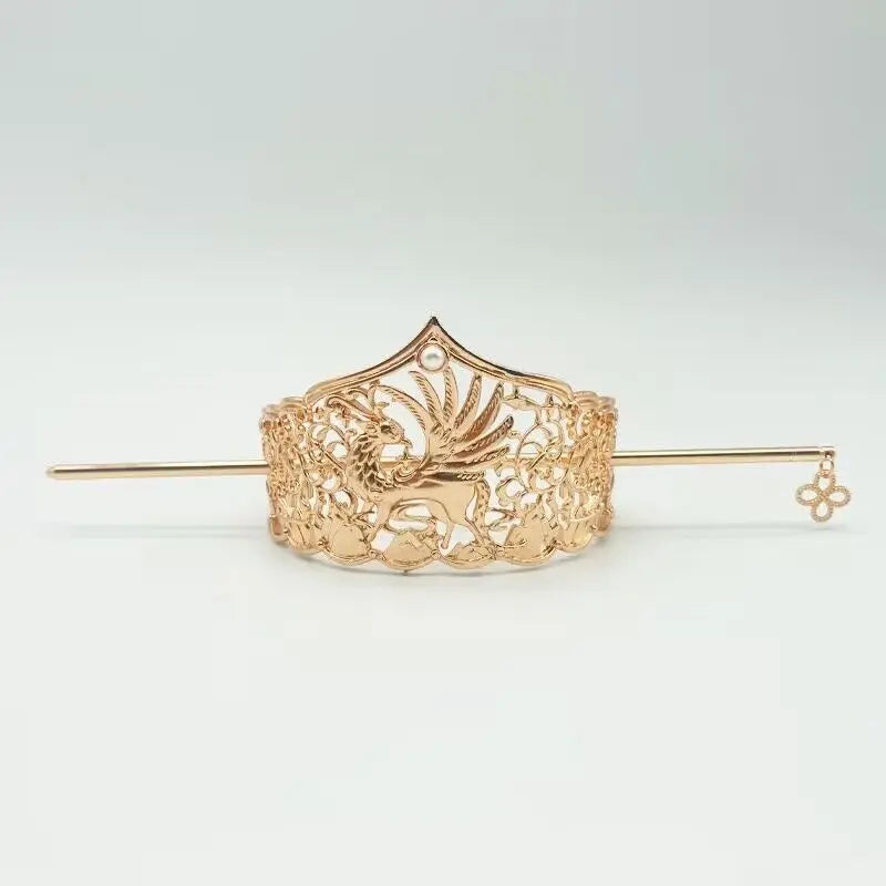 Plated Hair Crown Chinese Hanfu Headdress