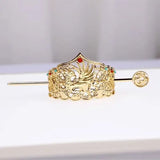 Plated Hair Crown Chinese Hanfu Headdress