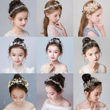 Silver Flower Headband Crystal Pearl Wedding Hair Jewelry