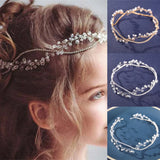 Silver Crystal Hair Vines Wedding Headbands