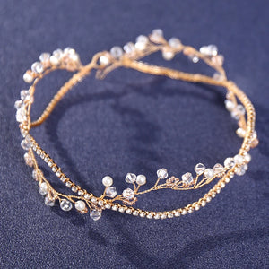 Silver Crystal Hair Vines Wedding Headbands