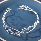 Silver Crystal Hair Vines Wedding Headbands
