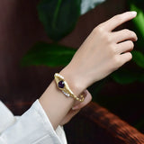 Vintage Amethyst Pearl Bangle Bracelet
