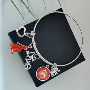 Greek Sorority AEO Shield Elephant Adjustable Bracelet