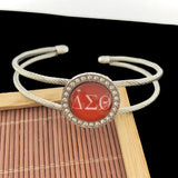 Adjustable Greek Letter Charm Bracelet