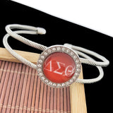 Adjustable Greek Letter Charm Bracelet