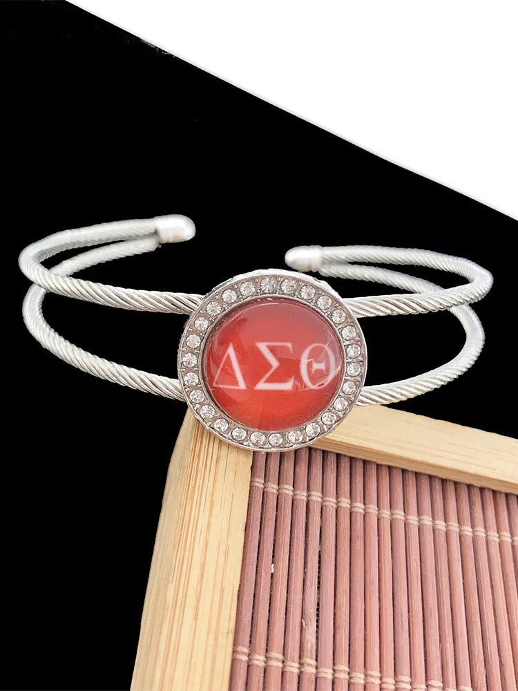 Adjustable Greek Letter Charm Bracelet