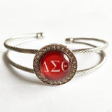 Adjustable Greek Letter Charm Bracelet