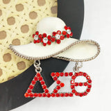 Red Flower Charms Women Brooch Jewelry
