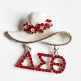 Red Flower Charms Women Brooch Jewelry