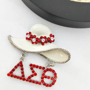Red Flower Charms Women Brooch Jewelry