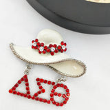 Red Flower Charms Women Brooch Jewelry