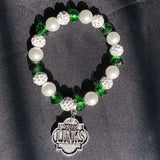 Greek Sorority Elastic Line Disco Ball Bracelet
