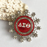 Greek Sorority Metal Letter Stone Brooch Charms Jewelry