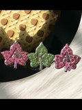 Greek Sorority Letter Maple Leaf Rhinestone Brooch Charms