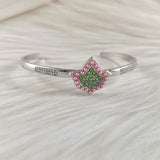 Greek Sorority Maple Leaf Rhinestone Cuff Bracelets