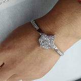 Greek Sorority Maple Leaf Rhinestone Cuff Bracelets