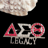 Greek Sorority Rhinestones Brooch Charms Women Jewelry