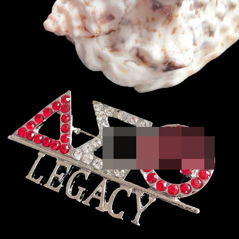 Greek Sorority Rhinestones Brooch Charms Women Jewelry