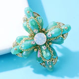 Green Cross Brooch Pin for Women