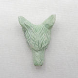 Green Turquoise Wolf Head Pendant Bead 34x25x11mm