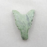 Green Turquoise Wolf Head Pendant Bead 34x25x11mm