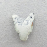 Green Turquoise Carved Wolf Head Pendant Necklace Bead 25x20x10mm