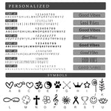 Personalized Hammered Stainless Steel Cuff Bangle - Custom Size Options
