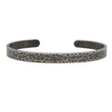 Personalized Hammered Stainless Steel Cuff Bangle - Custom Size Options
