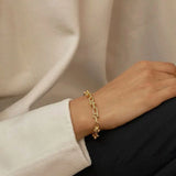 Vintage Silver Lock Bracelet for Women