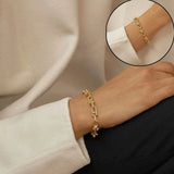 Vintage Silver Lock Bracelet for Women