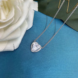 2ct Moissanite Pendant 925 Sterling Silver Wedding Necklace for Women