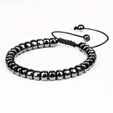 Hematite Braid Bracelet Men Women Health Jewelry Gift