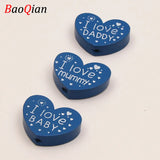 10Pcs/Lot Heart Spacer Beads for DIY Jewelry Making