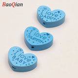 10Pcs/Lot Heart Spacer Beads for DIY Jewelry Making