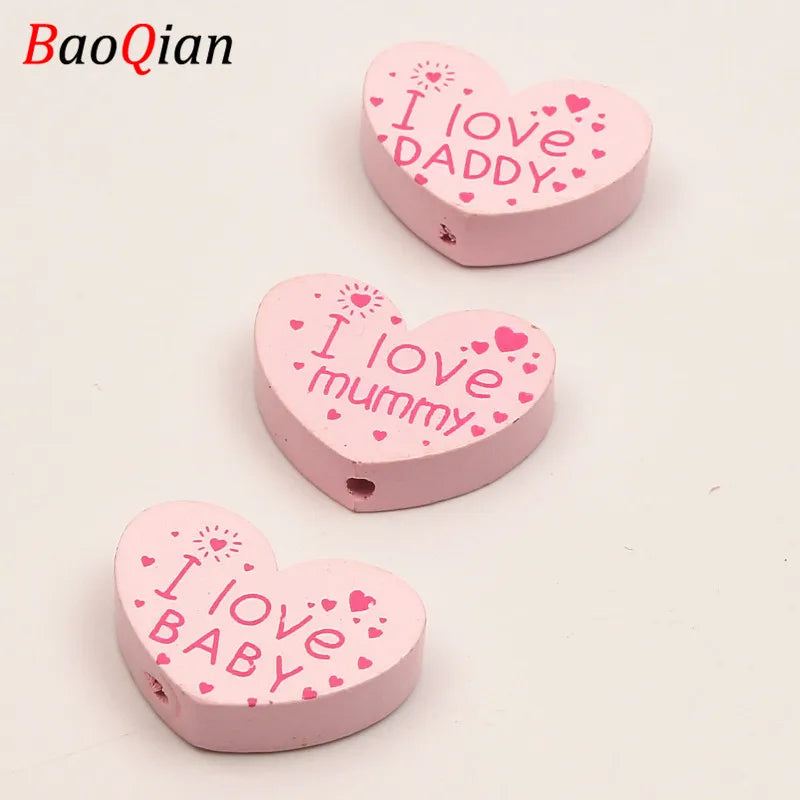 10Pcs/Lot Heart Spacer Beads for DIY Jewelry Making