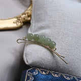 Hetian Jade Hairpins Temperament Side Clip Hair Accessories