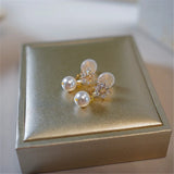 Snowflake Pearl Drop Earring 925 Sterling Silver Jewelry
