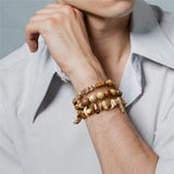 Irregular Chip Stone Bracelet Set Boho Beads Elastic Charm Bracelets