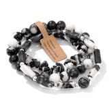 Irregular Chip Stone Bracelet Set Boho Beads Elastic Charm Bracelets