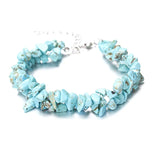 Irregular Chips Natural Stone Bracelet Double Layer Bohemia Bracelet