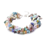 Irregular Chips Natural Stone Bracelet Double Layer Bohemia Bracelet