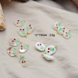 Irregular Geometry Cherry Resin Charms 10pcs For DIY Earrings